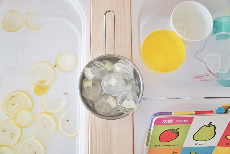 Trying Out Lemon Ice And Water Sensory Toddler Play