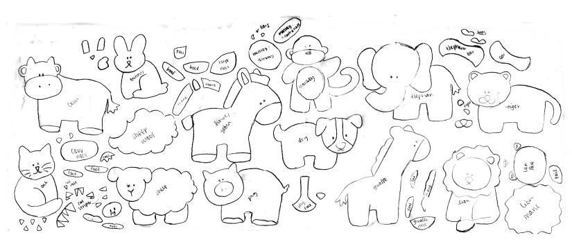 Template 4 animals all in one