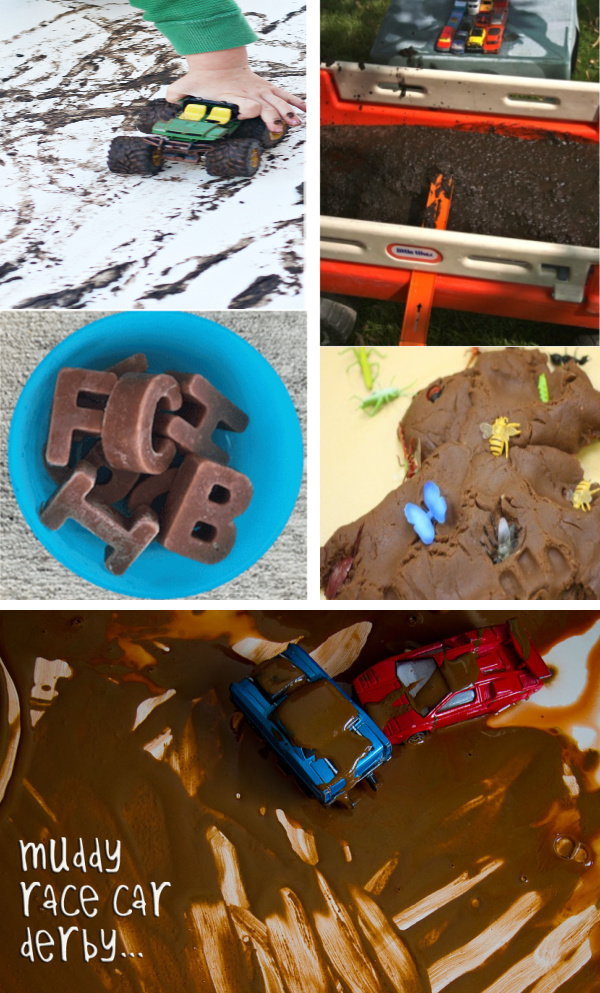 Tons of fun and creative ways for kids to play in the mud! #mudplayideas #mudactivitiesforpreschool #mudrecipeforkids #internationalmudday #growingajewelerose