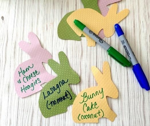 Easter Bunny Food Labels - free printable