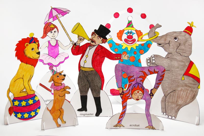 Circus Paper Dolls craft