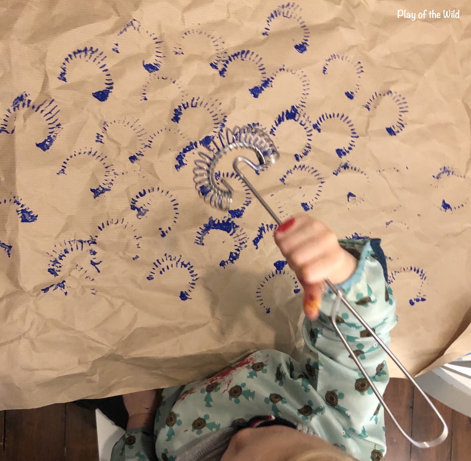 EYFS Mark Making Ideas & Activities that Help Children. printing with utinsils.