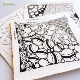 Poke Leaf and Munchin Zentangle