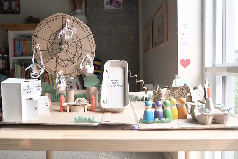 Featured image for DIY Cardboard Amusement Park for Creative Small World Play