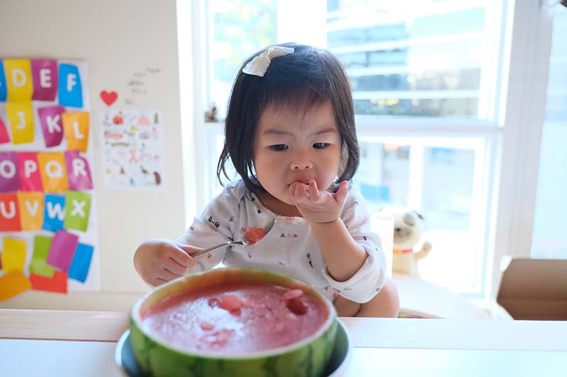 Jelly Fruit Bowl Scooping Sensory Play for Toddlers