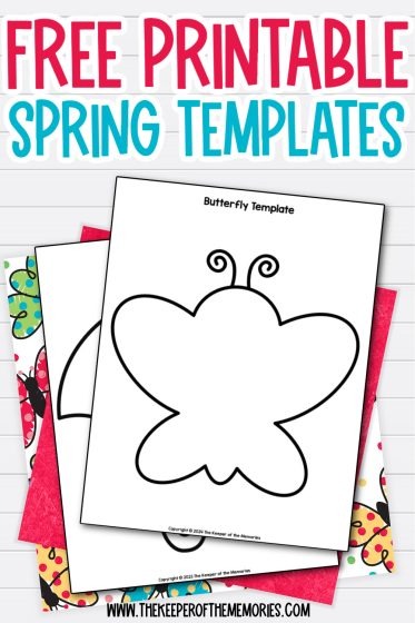 Spring Templates with text: Free Printable Spring Templates