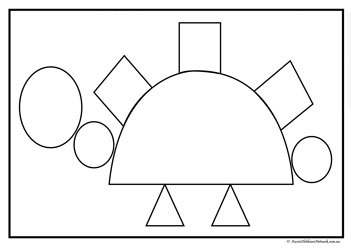 Dinosaur Shapes Set1