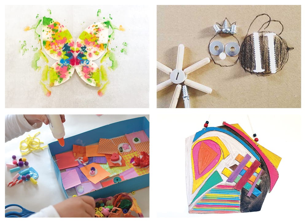 A collection of kids found object art projects to help them explore new art mediums. | from barley & birch